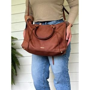 Luxury Vintage Rebecca Minkoff Leather Hobo Crossbody Bag